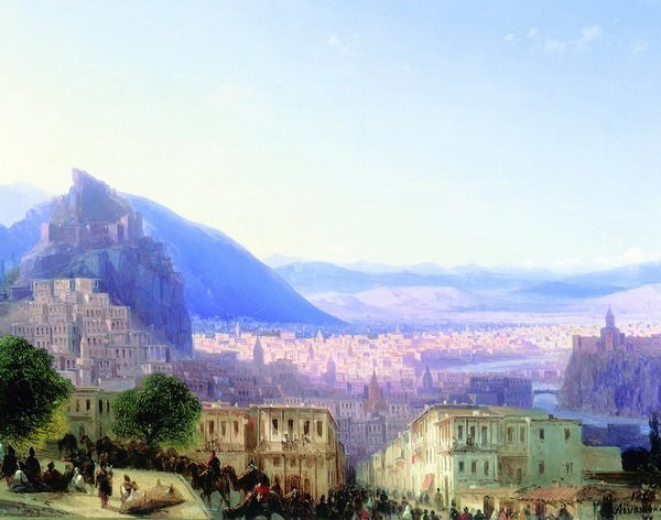 Репродукция картины Вид Тифлиса. 1868 (View of Tiflis. 1868) - Айвазовский Иван