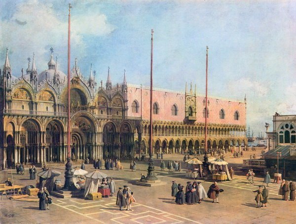 Репродукция картины Площадь Сан-Марко (Piazza San-Marco) - Каналетто Антонио