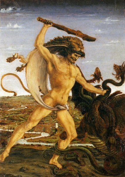 Репродукция картины Геркулес и Гидра (Hercules and Hydra) - Поллайоло Антонио дель