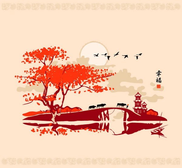 Постер Японский пейзаж