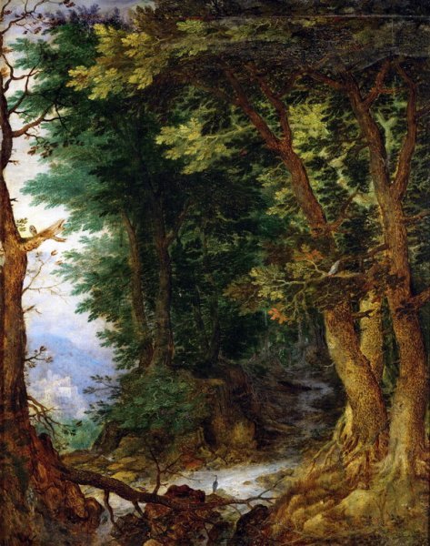 Репродукция картины Лесной пейзаж - Брейгель Ян Старший