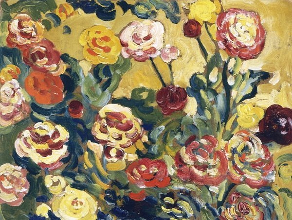 Репродукция картины Цветы в саду - Вальта Луи