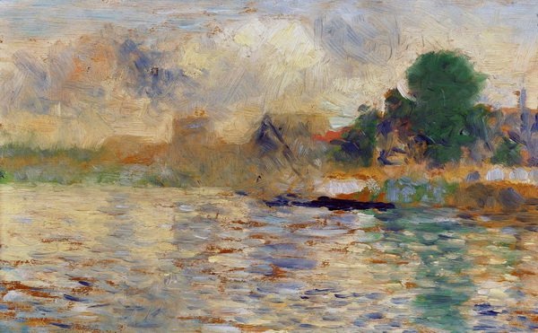 Репродукция картины Баржа на реке - Жорж Среа