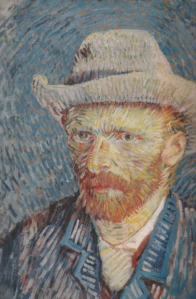 Репродукция картины Автопортрет в фетровой шляпе  (Self-Portrait) - Ван Гог Винсент