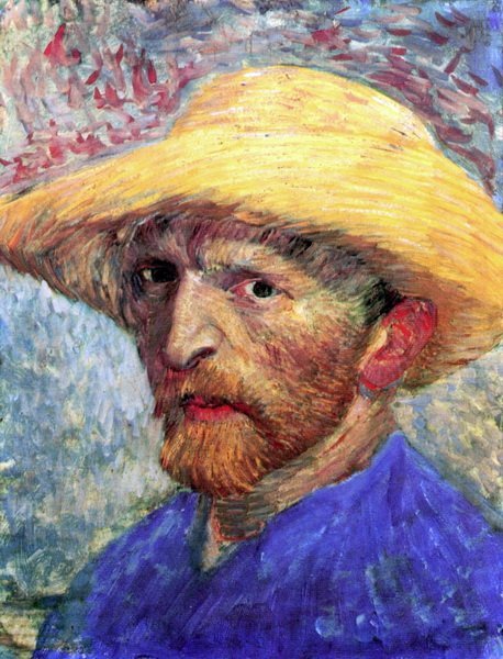 Репродукция картины Автопортрет в соломенной шляпе 3 (Self-Portrait with Straw Hat 3) - Ван Гог Винсент