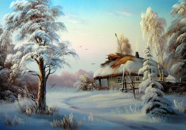 Постер Зимний пейзаж (Winter landscape)