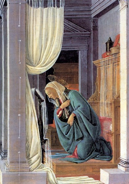 Репродукция картины Деталь Возвещения (The Annunciation detail) - Боттичелли Сандро