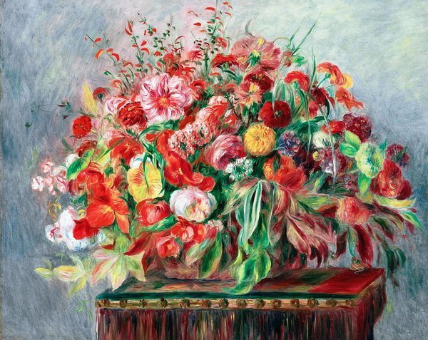 Репродукция картины Корзина с цветами - Ренуар Пьер