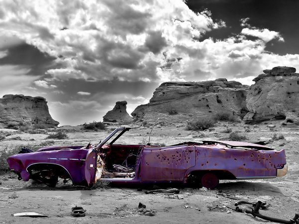 Постер Разбитый автомобиль (Smashed car)
