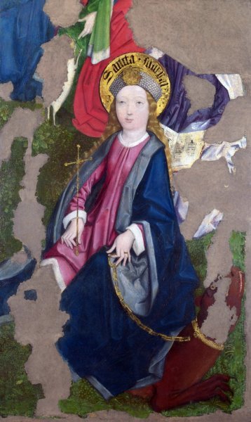 Репродукция картины Святая Маргарет (Saint Margaret) - Лисборн Мастер