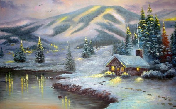 Постер Зимний пейзаж (Winter landscape)
